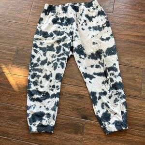 BOBS from Skechers Black & White Tie-Dye Joggers